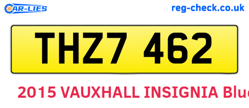 THZ7462 are the vehicle registration plates.
