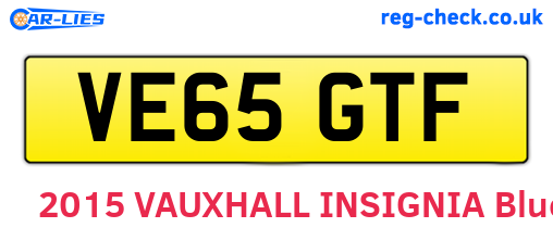 VE65GTF are the vehicle registration plates.