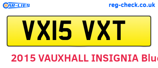 VX15VXT are the vehicle registration plates.
