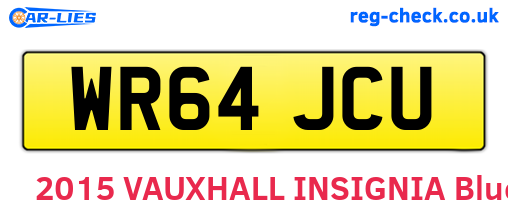 WR64JCU are the vehicle registration plates.