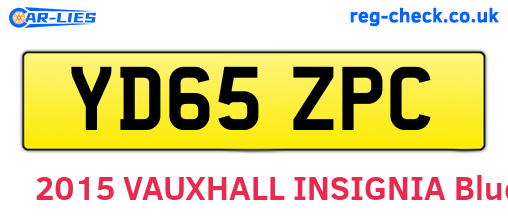 YD65ZPC are the vehicle registration plates.