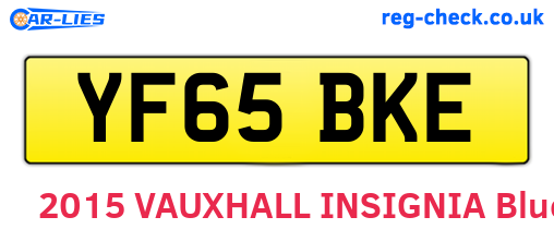 YF65BKE are the vehicle registration plates.