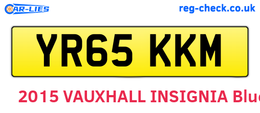 YR65KKM are the vehicle registration plates.