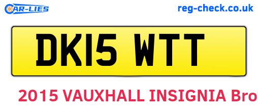 DK15WTT are the vehicle registration plates.