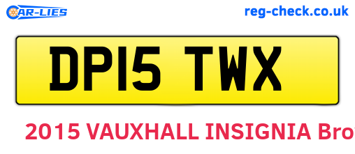 DP15TWX are the vehicle registration plates.