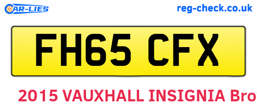 FH65CFX are the vehicle registration plates.