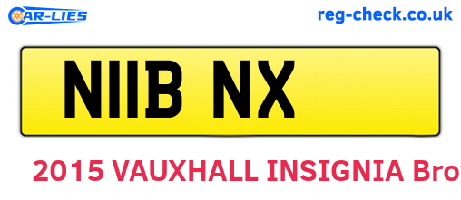 N11BNX are the vehicle registration plates.