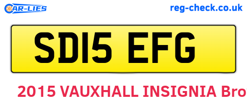SD15EFG are the vehicle registration plates.