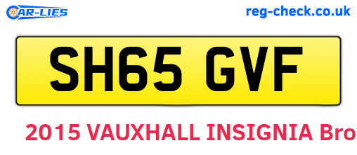 SH65GVF are the vehicle registration plates.