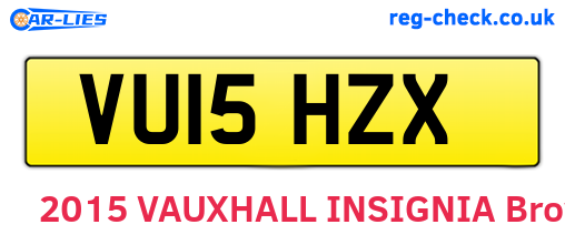 VU15HZX are the vehicle registration plates.