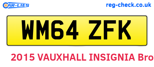 WM64ZFK are the vehicle registration plates.