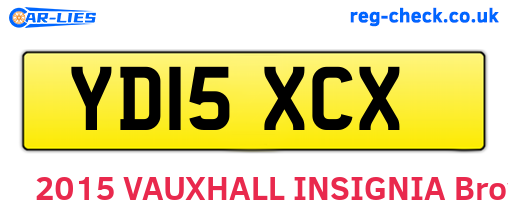 YD15XCX are the vehicle registration plates.