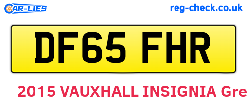 DF65FHR are the vehicle registration plates.