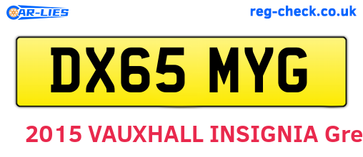 DX65MYG are the vehicle registration plates.