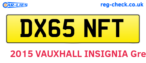 DX65NFT are the vehicle registration plates.