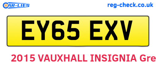 EY65EXV are the vehicle registration plates.