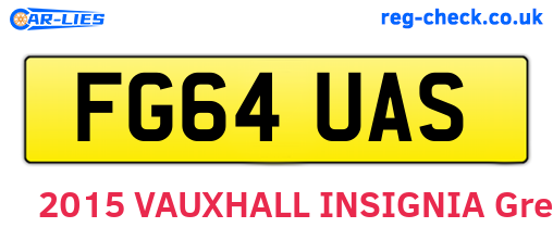 FG64UAS are the vehicle registration plates.