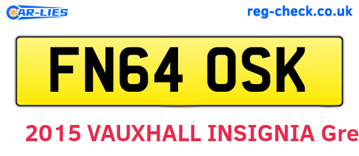 FN64OSK are the vehicle registration plates.