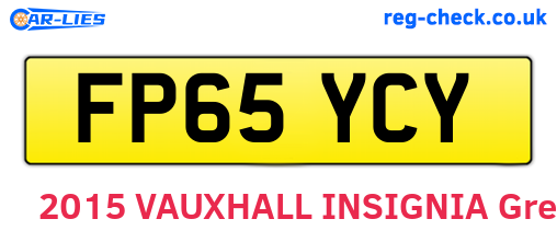 FP65YCY are the vehicle registration plates.