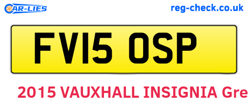FV15OSP are the vehicle registration plates.