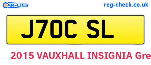 J70CSL are the vehicle registration plates.