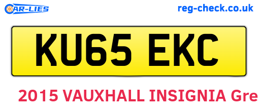 KU65EKC are the vehicle registration plates.
