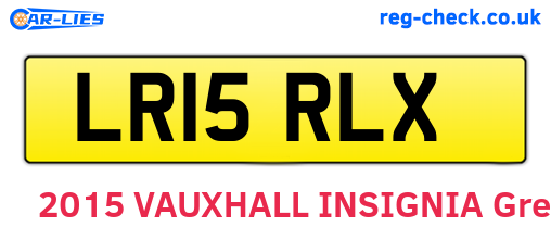 LR15RLX are the vehicle registration plates.