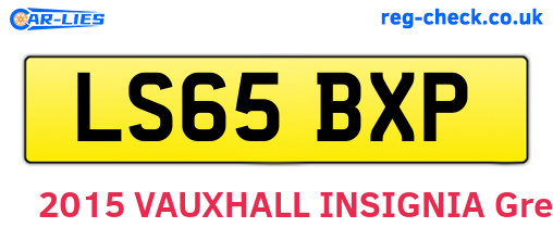 LS65BXP are the vehicle registration plates.