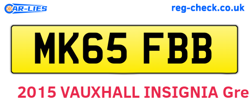 MK65FBB are the vehicle registration plates.