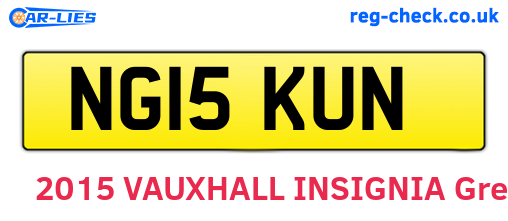 NG15KUN are the vehicle registration plates.