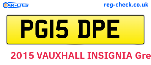 PG15DPE are the vehicle registration plates.