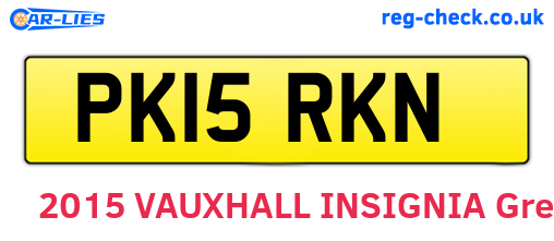 PK15RKN are the vehicle registration plates.