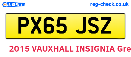 PX65JSZ are the vehicle registration plates.