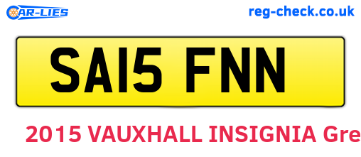 SA15FNN are the vehicle registration plates.