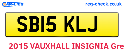 SB15KLJ are the vehicle registration plates.