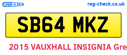 SB64MKZ are the vehicle registration plates.