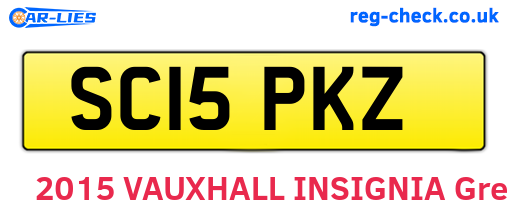 SC15PKZ are the vehicle registration plates.