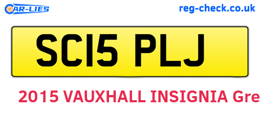 SC15PLJ are the vehicle registration plates.