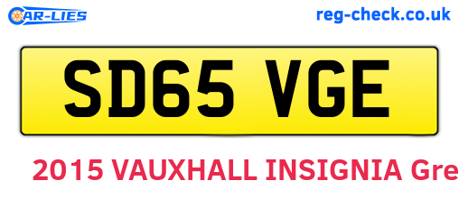 SD65VGE are the vehicle registration plates.