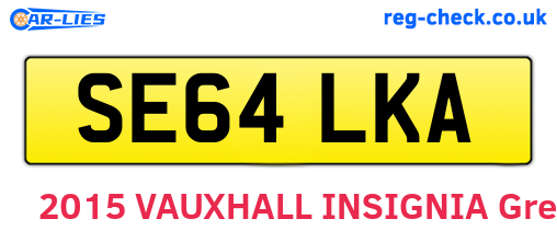 SE64LKA are the vehicle registration plates.