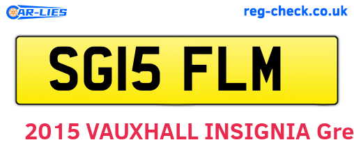 SG15FLM are the vehicle registration plates.