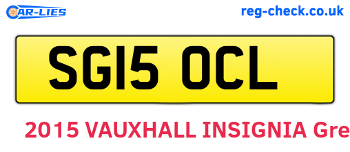 SG15OCL are the vehicle registration plates.