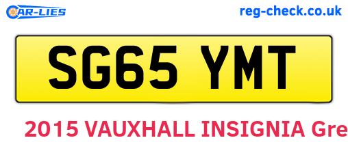 SG65YMT are the vehicle registration plates.