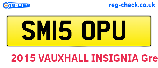 SM15OPU are the vehicle registration plates.