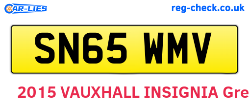 SN65WMV are the vehicle registration plates.