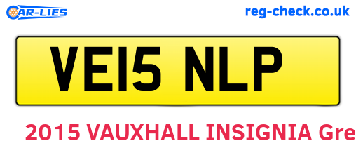 VE15NLP are the vehicle registration plates.