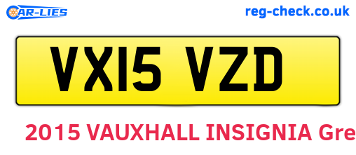 VX15VZD are the vehicle registration plates.