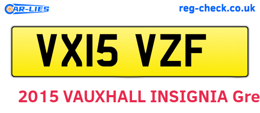 VX15VZF are the vehicle registration plates.