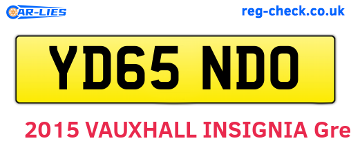 YD65NDO are the vehicle registration plates.