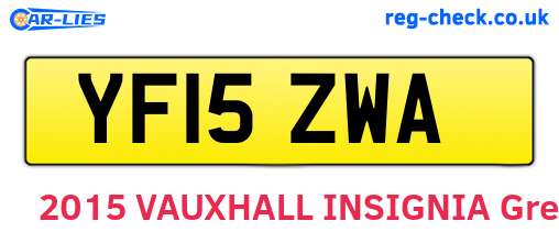 YF15ZWA are the vehicle registration plates.